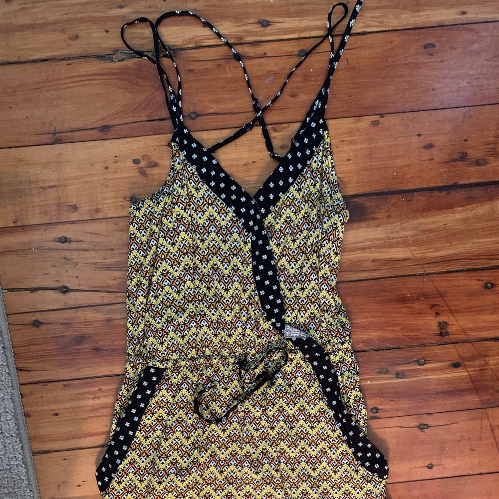 Patterned Romper w/ Spaghetti Straps